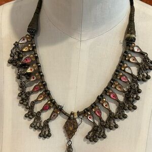 vintage Elegant Silver and Pink Necklace
